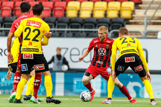 Östersunds Simon Kroon och Mjällbys Jesper Löfgren