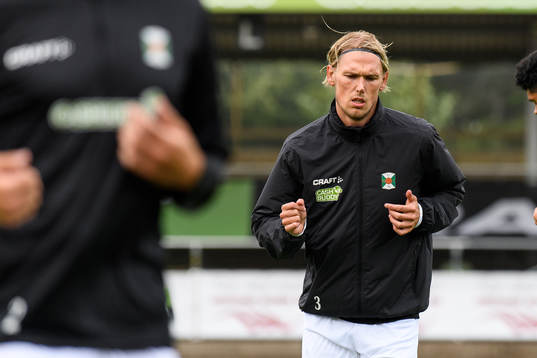 Varbergs Hampus Zachrisson före fotbollsmatchen i