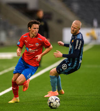 Helsingborgs Max Svensson och Djurgårdens Kalle Holmberg
