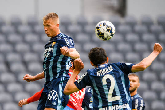 Djurgårdens Jonathan Augustinsson och Jesper Nyholm