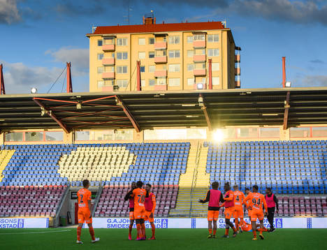 AFC Eskilstunas spelare jublar