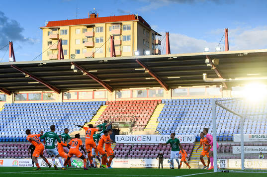 Vy över fotbollsmatchen i Superettan  mellan AFC