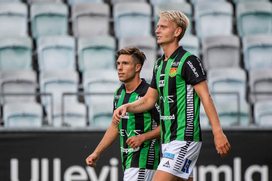 GAIS Nikola Ladan och Joackim Åberg jublar