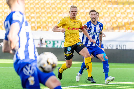 Elfsborgs Per Frick och IFK Göteborgs Mattias Bjärsmyr