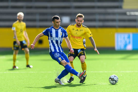 IFK Göteborgs Giorgi Kharaishvili och Elfsborgs Rasmus Alm