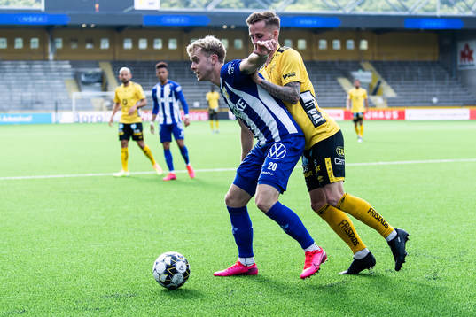 IFK Göteborgs Victor Wernersson och Elfsborgs Rasmus Alm