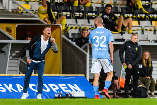 Malmö FFs tränare Jon Dahl Tomasson och Jo Inge Berget