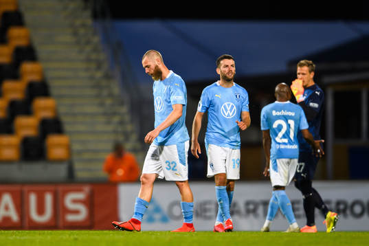 Malmö FFs Jo Inge Berget och Erdal Rakip deppar