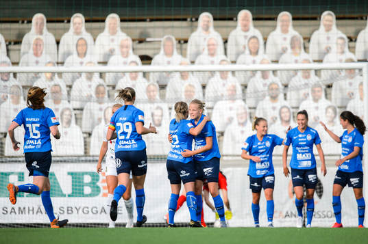 Eskilstunas spelare jublar