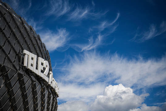 Exteriör vy av Tele2 Arena