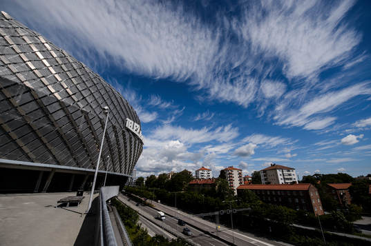 Exteriör vy av Tele2 Arena