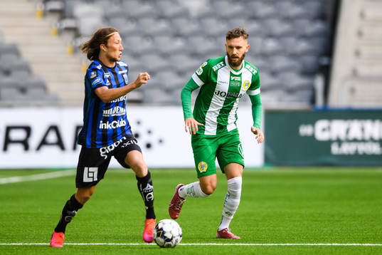 Sirius Axel Björnström och Hammarbys Simon Sandberg