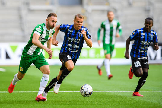 Hammarbys Muamer Tankovic och Sirius Elias Andersson