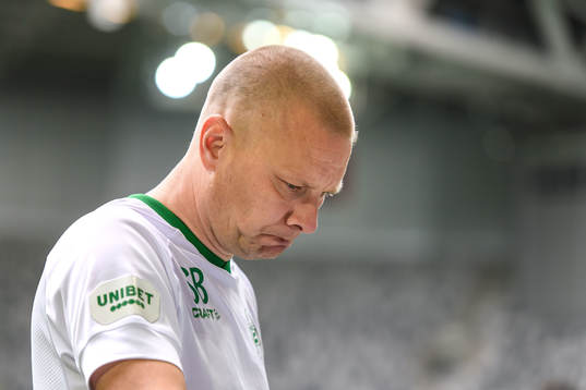 Hammarbys tränare Stefan Billborn deppar