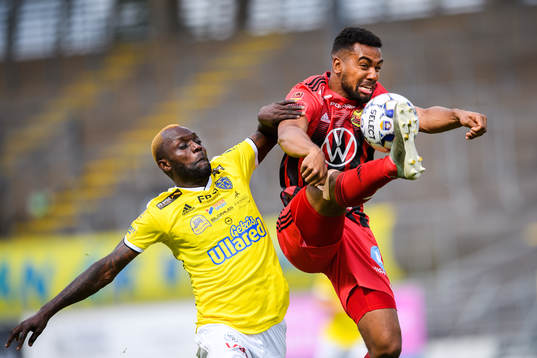 Falkenbergs John Chibuike och Östersunds Noah Sonko