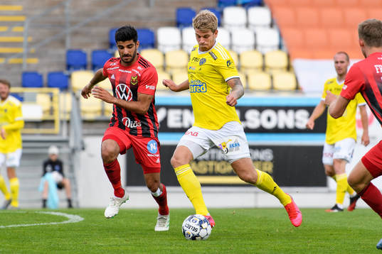 Östersunds Isak Ssewankambo och Falkenbergs Marcus