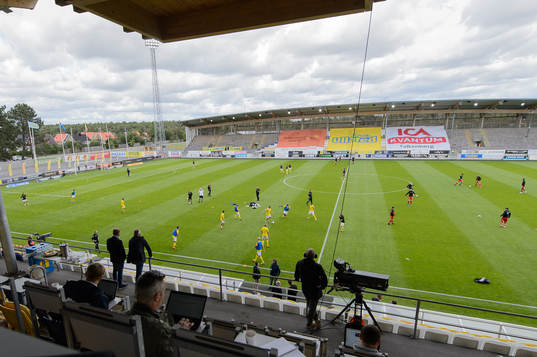 Falcon Alkoholfri Arena före fotbollsmatchen i Allsvenskan
