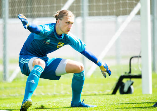 1 IFK Hässleholms målvakt Carl Lundahl Persson i