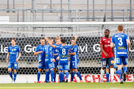 Sundsvalls spelare jublar