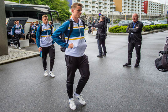 Marius Christopher Høibråten of Bodø/Glimt arrives