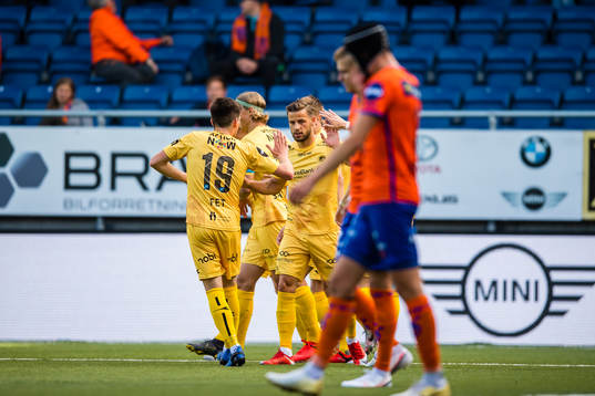 Philip Aksel Frigast Zinckernagel of Bodø/Glimt celebrates