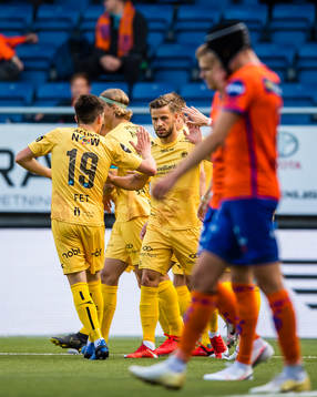 Philip Aksel Frigast Zinckernagel of Bodø/Glimt celebrates