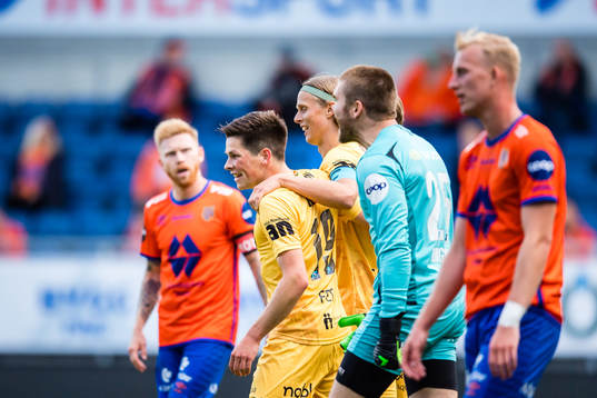 Sondre Brunstad Fet of Bodø/Glimt celebrates