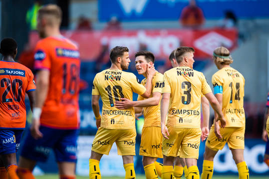 Sondre Brunstad Fet of Bodø/Glimt celebrates