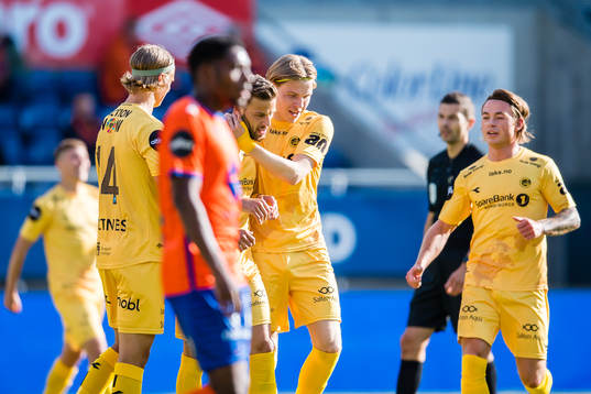 Philip Aksel Frigast Zinckernagel of Bodø/Glimt celebrates