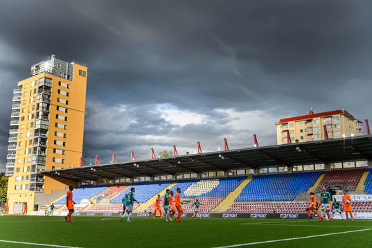 Vy överr fotbollsmatchen i Superettan  mellan AFC