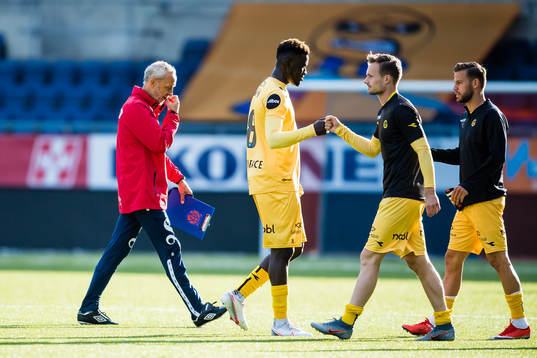 Lars Bohinen, head coach of Aalesund, looks dejected