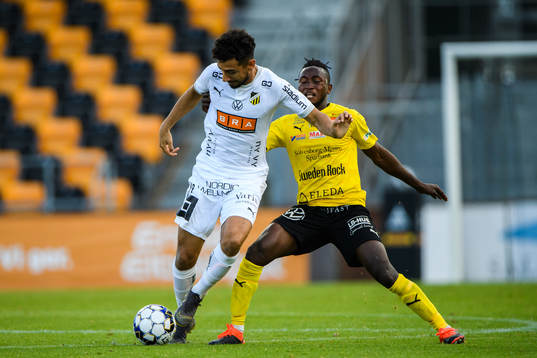 Häckens Daleho Irandust och Mjällbys Mamudu Moro