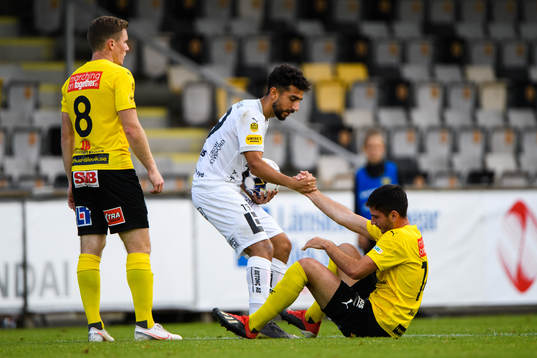 Häckens Daleho Irandust och Mjällbys Besard Sabovic