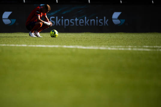 David Kristjan Olafsson of Aalesund looks dejected