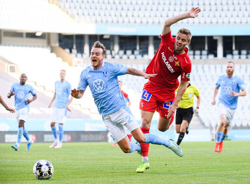 Malmö FFs Eric Larsson och IFK Norrköpings Christoffer