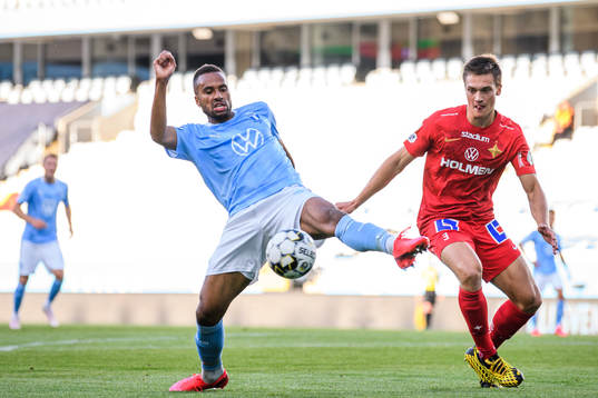 Malmö FFs Isaac Kiese Thelin och IFK Norrköpings Rasmus