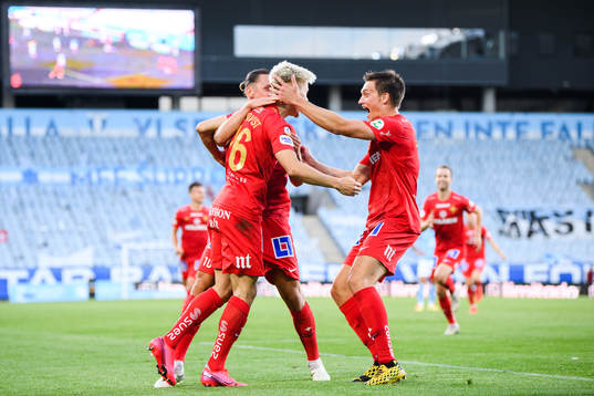 IFK Norrköpings Jonathan Levi och Rasmus Stensbæk