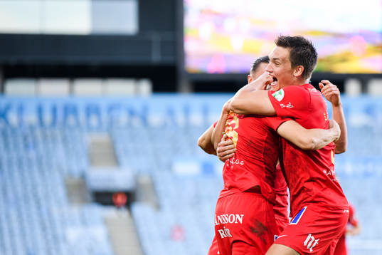 IFK Norrköpings Jonathan Levi och Rasmus Stensbæk