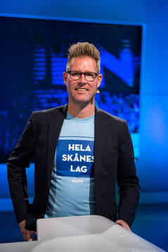 Magnus Svensson i Malmö FFs Studio i blått