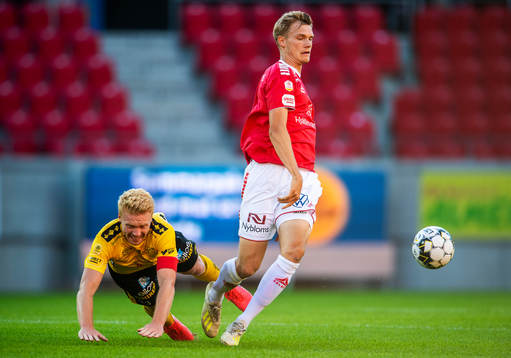 Kalmars Svante Ingelsson och Elfsborgs Sivert Heltne Nilsen