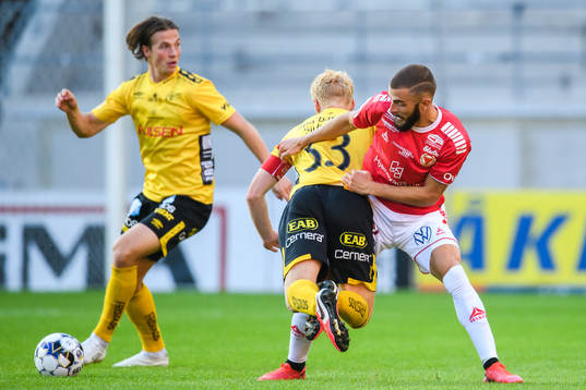 Kalmars Filip Sachpekidis och Elfsborgs Sivert Heltne Nilsen