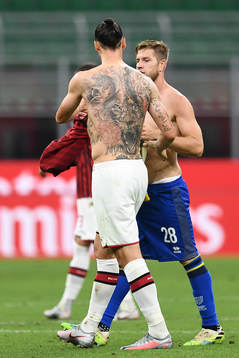 Zlatan Ibrahimovic of AC Milan