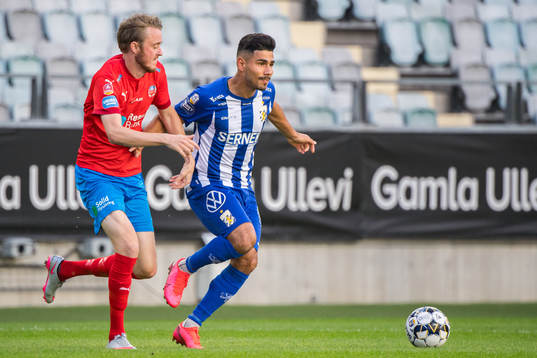 Helsingborgs Rasmus Jönsson och IFK Göteborgs Hosam Aiesh