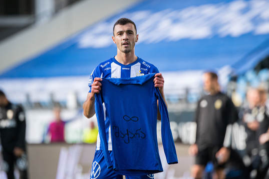 IFK Göteborgs Giorgi Kharaishvili jublar
