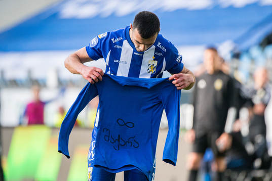 IFK Göteborgs Giorgi Kharaishvili jublar