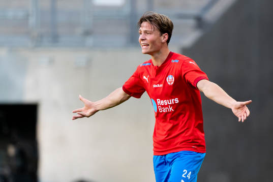 Helsingborgs Filip Sjöberg reagerar