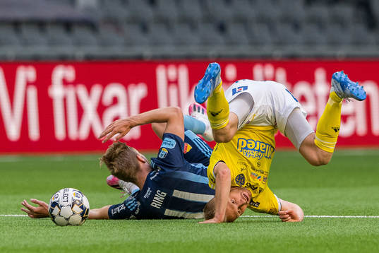 Djurgårdens Jonathan Ring och Falkenbergs Tobias Englund