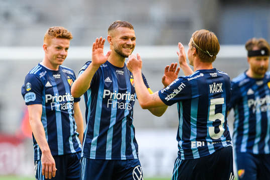 Djurgårdens Aslak Witry, Jesper Karlström och Elliot