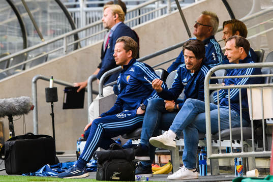 Djurgårdens tränare Thomas Lagerlöf och Kim Bergstrand