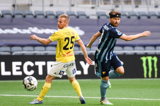 Falkenbergs Tobias Englund och Djurgårdens Jacob Une